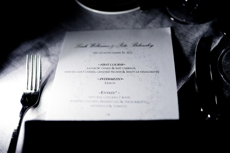 new years eve wedding menu - two little birds planning
